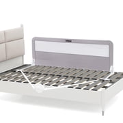 INFANS Bed Rail for Toddlers, 59 Foldable Safety Baby Bed Rail Fit for Kids Twin, Extra Long Swing Down Bed Guardrail for Convertible Queen, Full, King Mattress Side Guard