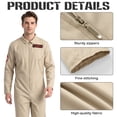 thumbnail image 4 of Alaiyaky Ghost Hunter Costume for Adult, Jumpsuit and Inflatable Backpack, Beige, Perfect for Halloween, Groups, and 80s Theme Fancy Dress Events Proton Pack, 4 of 7