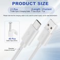 thumbnail image 2 of Uxcell 26.2Ft USB Type C Charging Cable, USB to USB C Charging Cable, White, 2 of 6