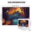thumbnail image 5 of 1000 PCS 1000 Piece Vibrant Wooden Jigsaw Puzzle Pumpkin Lantern Castle Night,Charm Festival Decoration,Enchanting Pumpkin Lantern Castle Night,Impossible Hard Difficult Challenging Puzzle For Adults, 5 of 6
