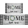 thumbnail image 1 of 2 Pcs Farmhouse Kitchen Rugs Set Washable Spring Summer Kitchen Mats for Floor, Comfort Standing Rugs and Mat, Non-Slip Washable Rug, 17'''' X 47'''' + 17\u201dx30\u201c, 1 of 1