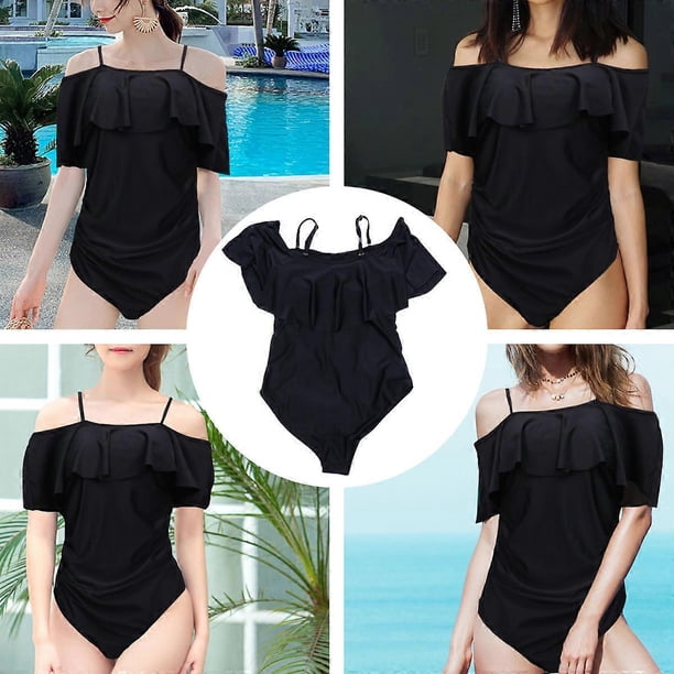 Maternity Bathing Suit Black Adjustable Bikini for Pregnant Women Supportive Xxl