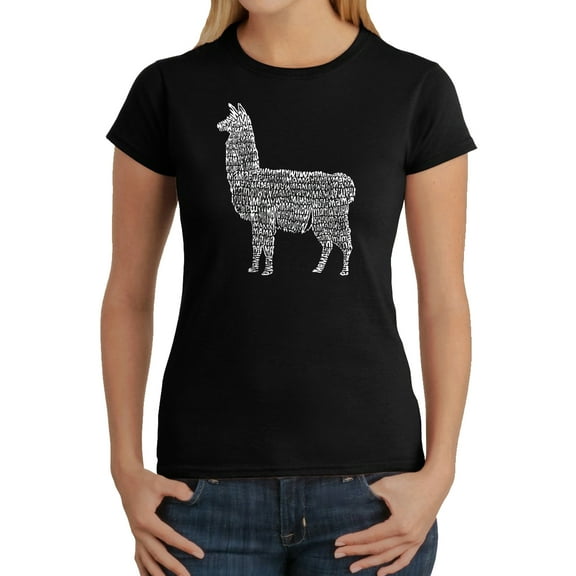Women's Word Art T-Shirt - Llama Mama