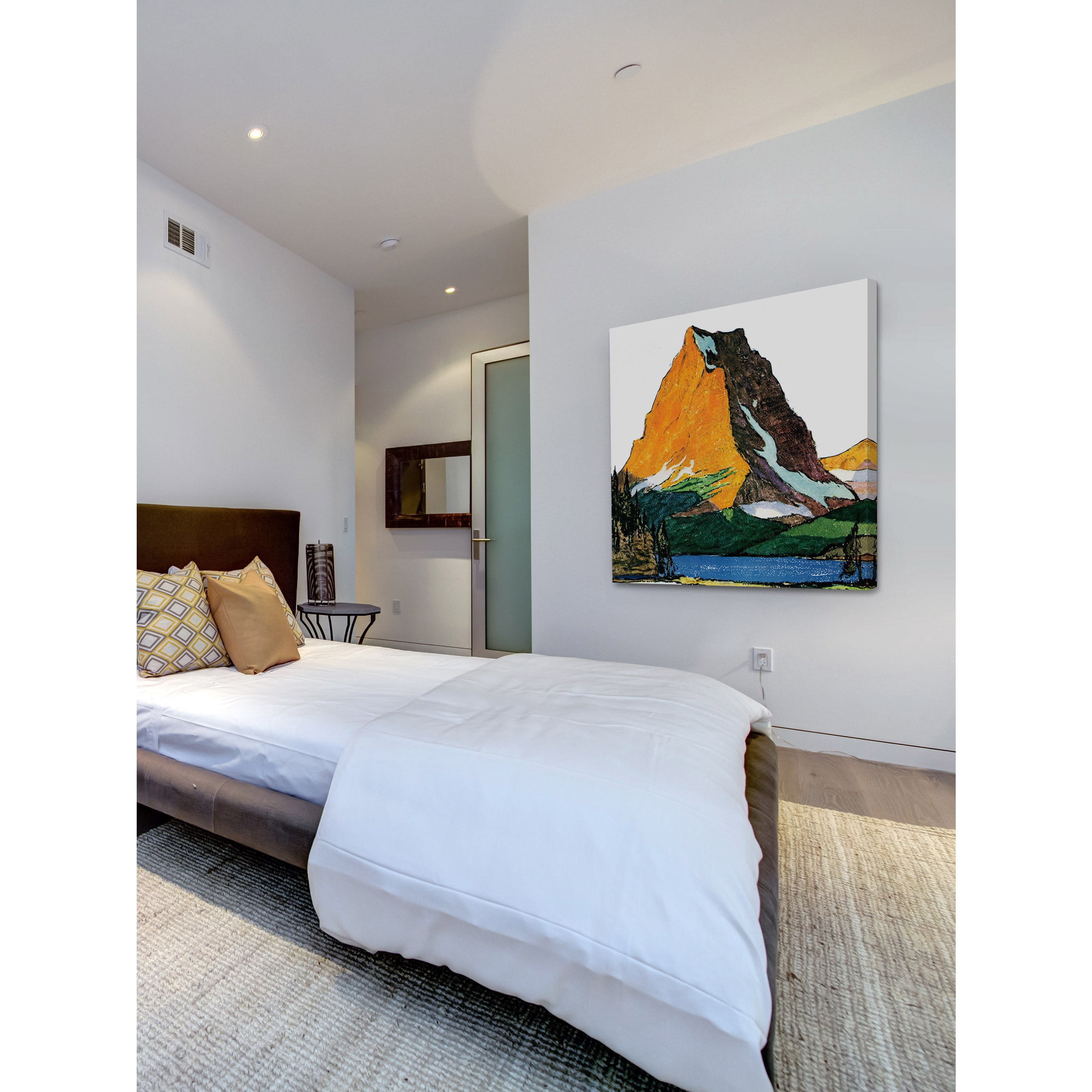 "Sun Mountain" Painting Print on Wrapped Canvas