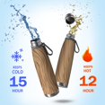 thumbnail image 2 of 29oz Insulated Water Bottle with Tea Infuser, Stainless Steel Travel Mug, Wood Print, 2 of 6