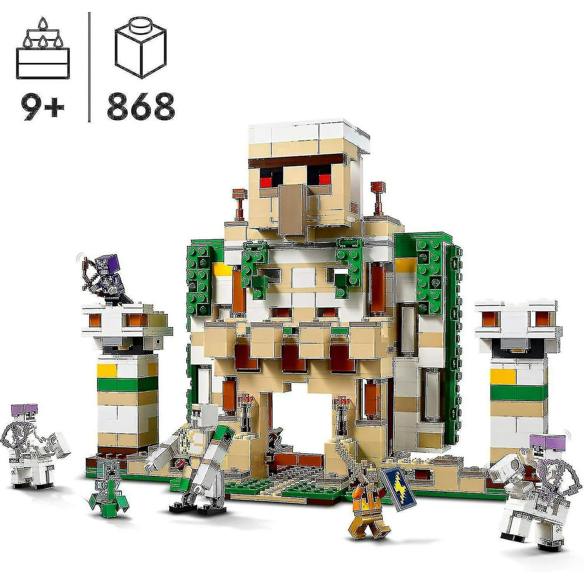 21250 Minecraft The Iron Golem Fortress Buildable Castle Toy Convertible Into A Large Figure With 7 Figures Including Crystal Knight skeleton Rider ZJKDGJKJ Walmart