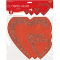 thumbnail image 3 of Beistle Piece 5"-12" Red Paper Glittered Heart Cut Outs for Valentine's Day Decorations, Classroom Bulletin Board Dcor, Craft Supplies, Made in USA Since 1900, 3 of 3