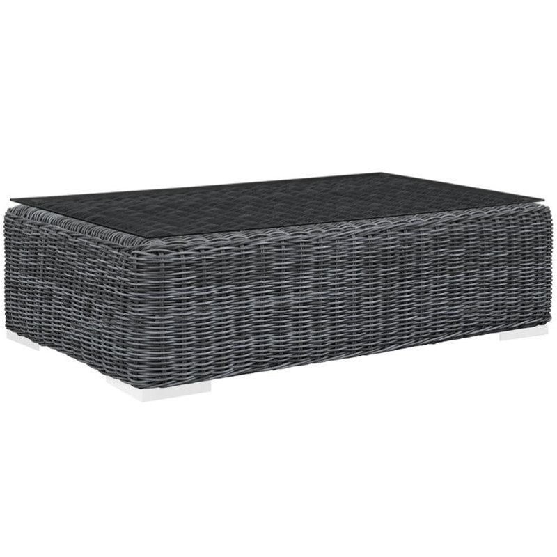 Hawthorne Collection Outdoor Coffee Table in Gray