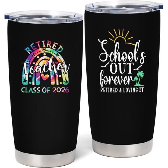 Teacher Retirement Gifts for Women, Retirement Gift for Teachers, Retired Teacher Gifts, Retiring Teachers Gift for Men 20oz Tumbler