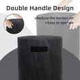 thumbnail image 7 of Afterglow 16" Propane Tank Cover Table, Round Tank Container Fits Standard 20 lb Cylinder Bottle Storage Box Hideaway Table, Gas Tank Holder for Outdoor Gas Fire Pits, Wooden Black, 7 of 7