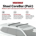 thumbnail image 5 of YAKIMA 60 Inch Steel CoreBar Aerodynamic Roof Rack Crossbars, Set of 2, 5 of 13