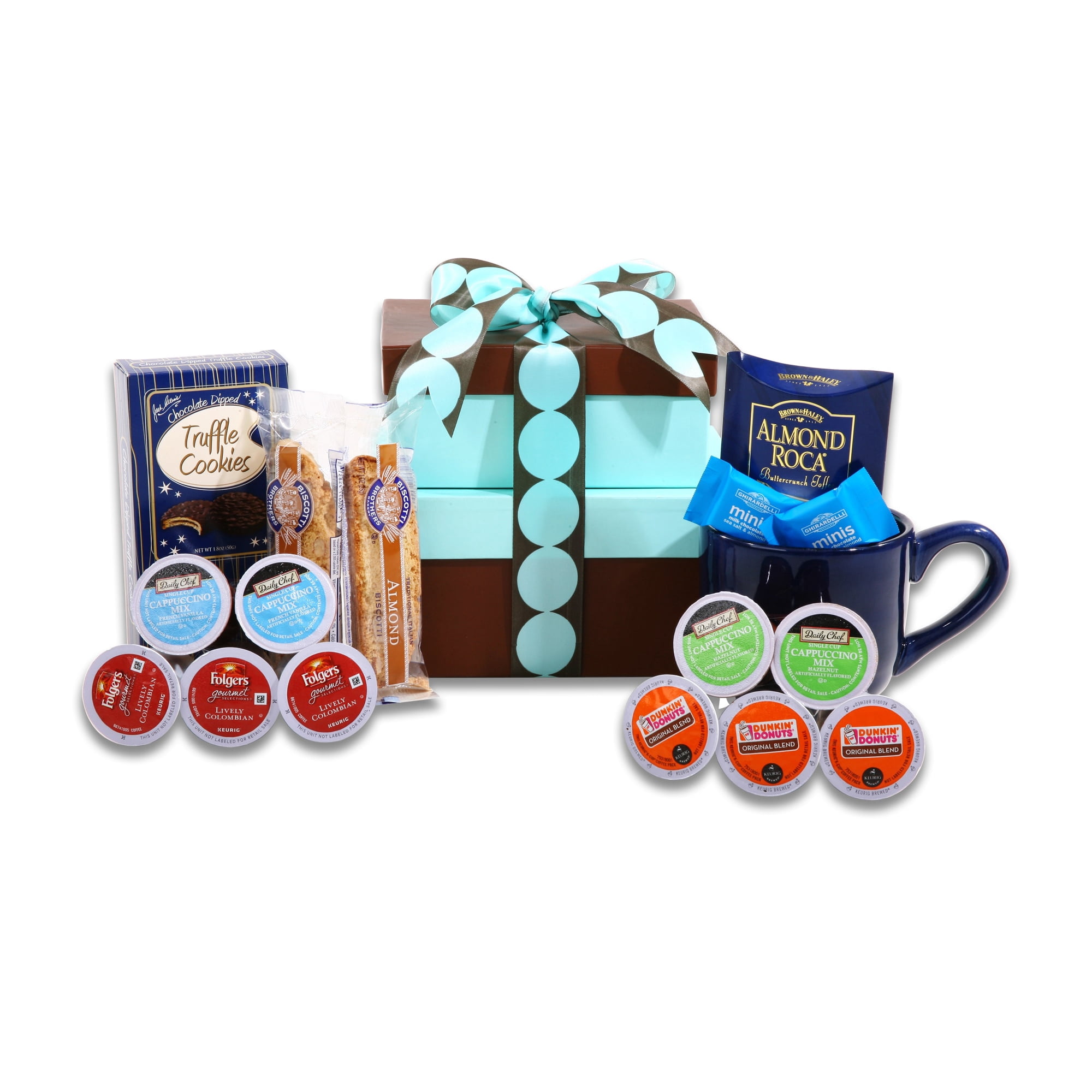 Alder Creek Coffee and Cappuccino Gift Basket, 18 pc