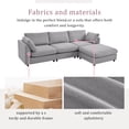 thumbnail image 6 of Harper & Bright Designs Upholstery Convertible Sectional Sofa, L Shaped Couch with Reversible Chaise, 6 of 17