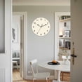 thumbnail image 4 of Wall Clock Cream Clocks PVC Silent Non-Ticking Battery Operated Decorative Solid Color Round Clock for Home Living Room Kitchen Bedroom Office School Wall Decor 10 Inch, 4 of 9