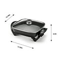 thumbnail image 7 of Hibibud 12-Inch Electric Skillet,Nonstick Square Pan with Lid,Smoke-Free Rapid Heating Skillet,Ideal for Family Meals,6L, 7 of 7