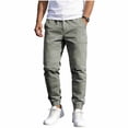 thumbnail image 4 of WIZUTIZ Men's Outdoor Jogging Casual Sweatpants Stretch Waist Lightweight Cargo Pants, 4 of 5