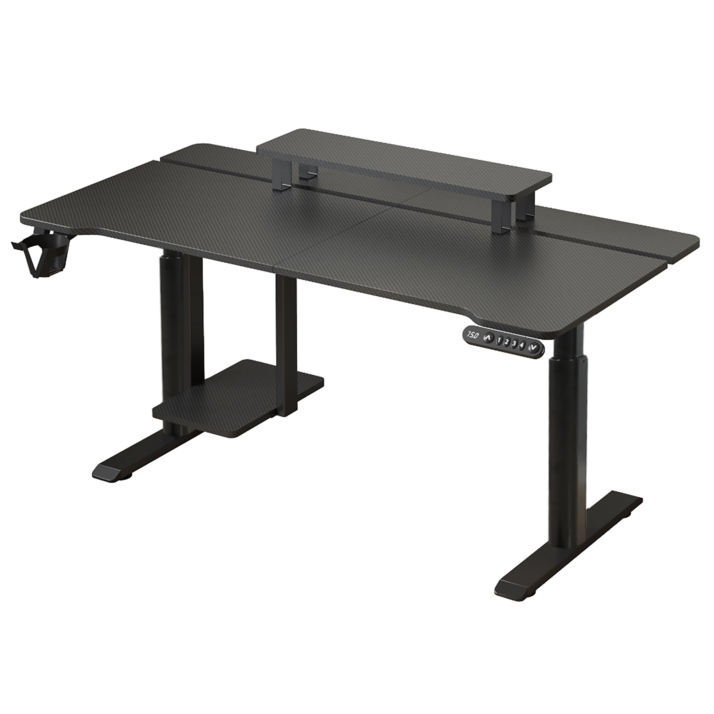 Astoutdoor 63 in Dual Motor Electric Standing Desk with Splice Board, Black