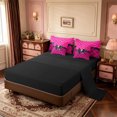 thumbnail image 3 of Manfei Cute Black Bow 7-Piece Twin Bedding,Rustic Western Damask Bedding Comforter Set,Black Reversible, 3 of 7