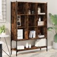 thumbnail image 1 of vidaXL Bookcase Smoked Oak 102x30x141.5 cm Engineered Wood, 1 of 1