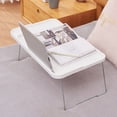thumbnail image 3 of Queroig Folding Laptop Table with Non-slip Legs High Stability Strong Load-bearing Portable Collapsible Bed Table with Cup Holder for Student, 3 of 7