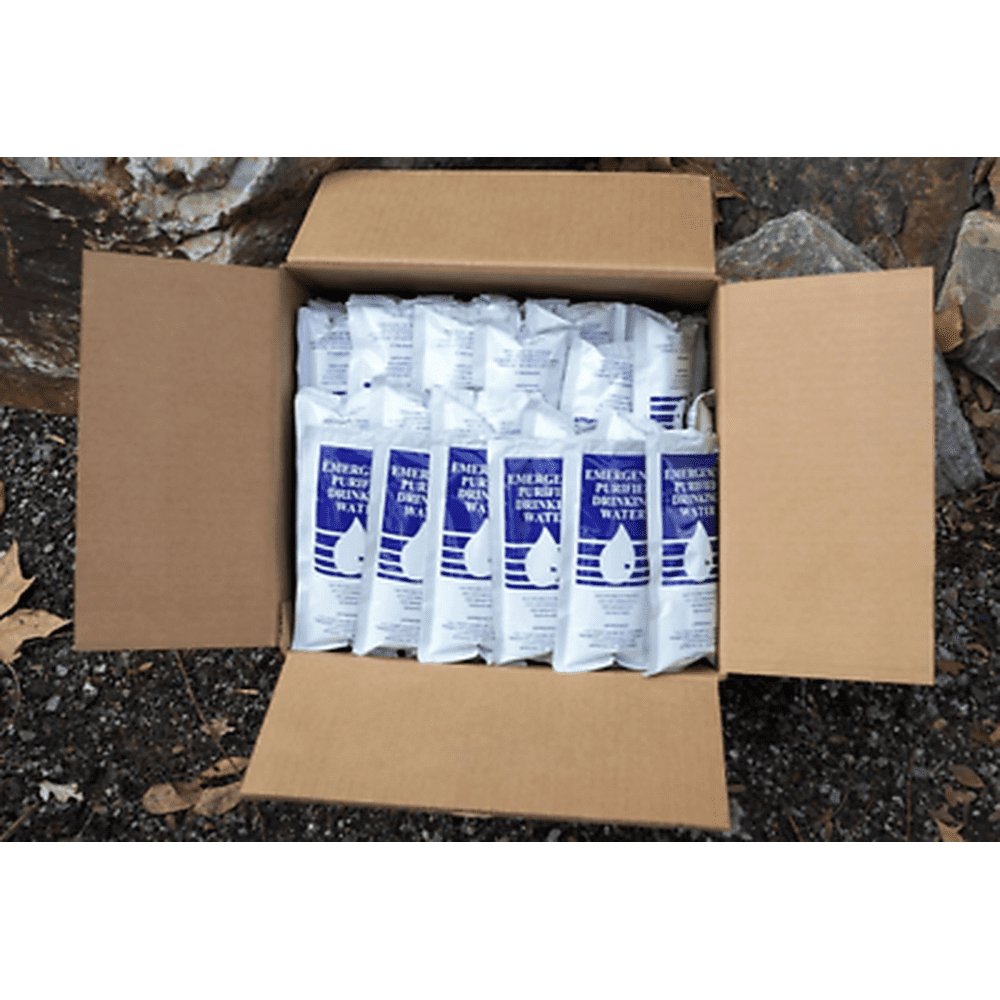 (96) SOS Emergency Purified Drinking Water Packets Survival 48 Day Supply
