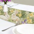 thumbnail image 4 of Yayeee Table Runner 70 inches Long Home Kitchen Dinning Party Decoration, Yellow Floral Rabbit, 4 of 7