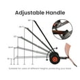 thumbnail image 4 of Pelle à Neige en Métal Robuste de 29 Pouces avec Roues - Poignée Ergonomique Double Réglable et Lame en Acier Inclinée - Pousse-Neige Efficace pour Entrée et Trottoir - Grandes Roues Tout-Terrain Antidérapantes, 4 of 8