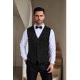 thumbnail image 5 of COOFANDY Men Lightweight Suit Vest Tweed Vest for Business Wedding Party Prom, 5 of 7