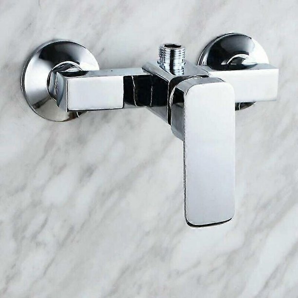 Bathroom And Toilet Chrome Of Modern Wall Shower Tap With Cold And Hot Water Mixer