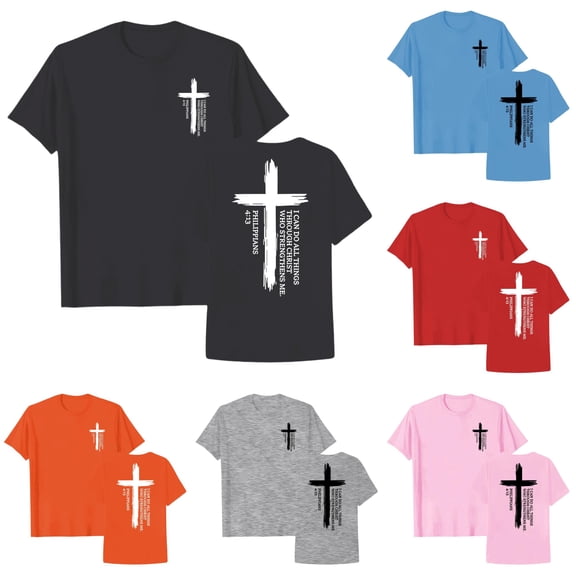 Byoo Toddler Boy's Statement T‑Shirt Cross Verse Graphic Short‑Sleeve Summer Tees