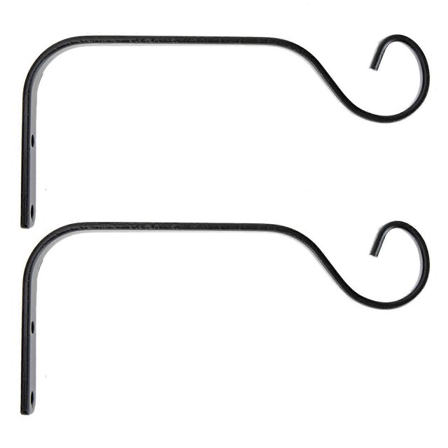 2 Pcs Metal Coat Hanger Plant Pot Hanging Hooks Wall Plant Bracket Wrought Iron Plant Hook Bird Feeder Hanger