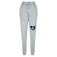 thumbnail image 3 of IROINNID Reduced Sweatpants for Women Wide Leg Relaxed Fit Fall Winter Fitness Sport Printing Elastic Waist Long Sweatpants,Gray, 3 of 3