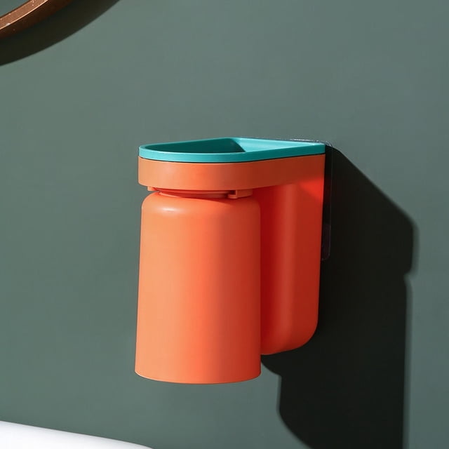 Cqxid Support à Brosse à Dents à Moins de 5$ Support de Rince-Bouche de Luxe Léger Boîte de Rangement Murale Couple de Cylindre de Dents