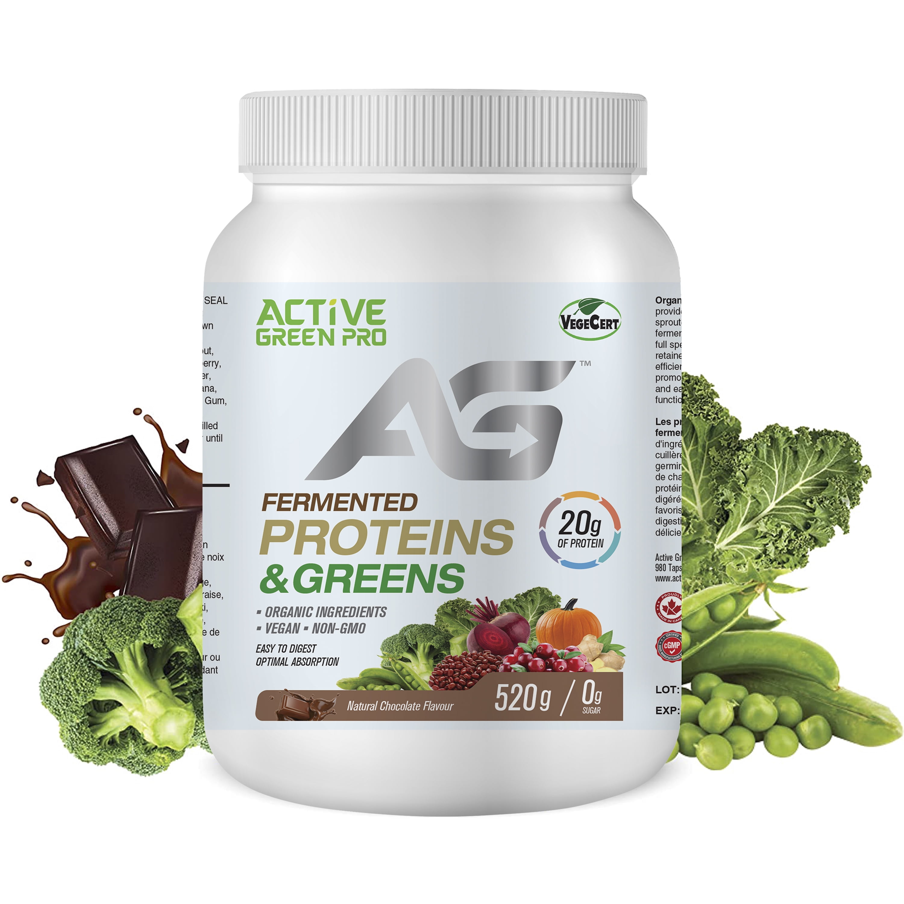 Active Green Pro Active Green Pro® - Fermented Protein & Greens Powder - Chocolate Flavour - 520g