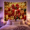 thumbnail image 2 of Pink Ornaments and Wrapped Presents Tapestry, 2 of 7