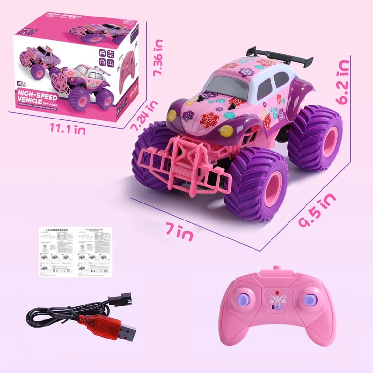 JoyStone Pink RC Jeep, 1:18 Scale with LED Lights photo 7
