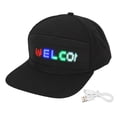 thumbnail image 1 of Gorra LED programable Bling Bling editable con control por APLICACIÓN Bluetooth color negro, 1 of 12