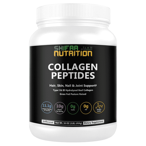 SHIFAA NUTRITION Halal & Grass-Fed Hydrolyzed Collagen Peptides Protein Powder