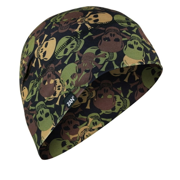 Zan Headgear Sportflex Helmet Liner/Beanie All Over Skull Camo