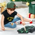 thumbnail image 3 of Gymax 9 Pads Electronic Drum Set Roll Up Drum Kit w/ MIDI & Dual Stereo Speakers Green, 3 of 10