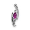 thumbnail image 3 of Finest Gold 14K White Gold Diamond & 0.31 Ruby Pendant, 3 of 4