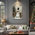 thumbnail image 5 of Framed Christmas Decoration, Vintage Christmas Snowman Boys Xmas Wall Art Prints, Vintage Christmas Pictures Artwork, Farmhouse Christmas Wall Decor for Home Indoor, 5 of 6
