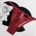 thumbnail image 3 of Cheeky Cotton Underwear for Women Women's Sheer Lace Underwear Panties Mesh Lightweight Valentine's Day Casual Underpants Briefs Red L, 3 of 3
