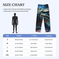 thumbnail image 2 of Salouo Starry Sky Colorful Crocodile A Print Pajama Pants for Men, Lounge Pants Elastic Waistband Casual Men's sleepwear Loungewear Sleep Pajama Pant -Medium, 2 of 7