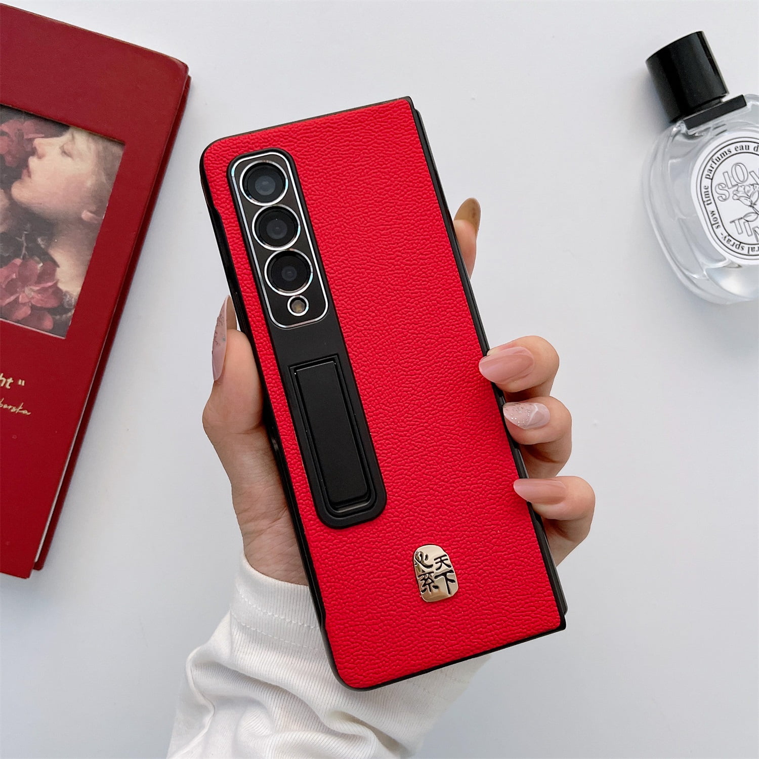 Allytech Cover For Samsung Galaxy Z Fold 4 7.6 inch 2022 Release, Durable PU Leather Backplane