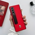 thumbnail image 2 of ELEHOLD for Samsung Galaxy Z Fold 4 7.6 inch 2022 Slim Case, PU Peather Hidden Kickstand Durable Smooth Surface Light Nice Skin Hand-Feeling Folding Case for Galaxy Z Fold 4, Red, 2 of 6