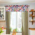 thumbnail image 3 of Yayeee Kitchen Valance Rod Pocket 54" x 18" Living Room Window Curtain, Blue Colorful Circles, 3 of 6