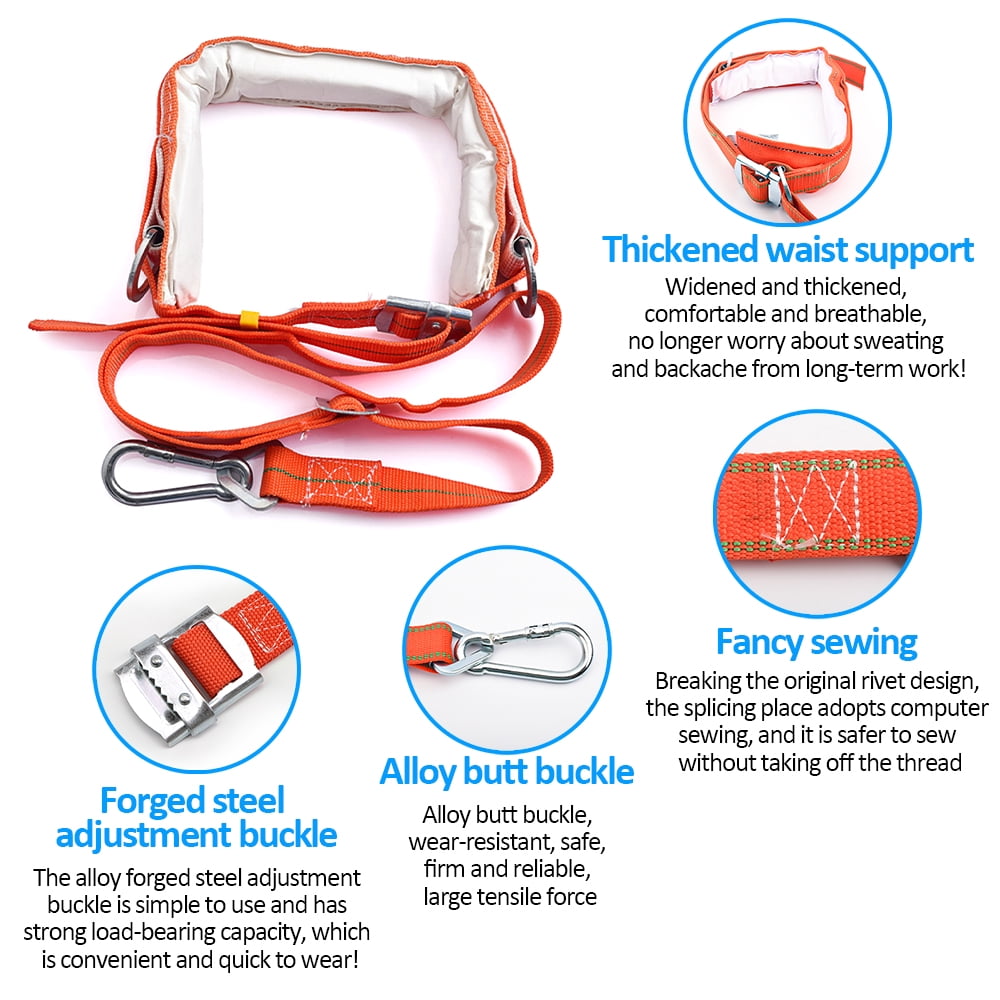 Tree Climbing Gear，Tree Climbing Spikes, Tree Climbing Gear with Adjustable Climbing Straps and Steel Core Flip Line, Rock Climbing Kit with Triple Lock Lanyard Adjuster