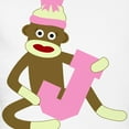 thumbnail image 3 of CafePress - Sock Monkey Monogram Girl J Women's Light Pajamas - Women's Short Sleeve Print T-Shirt and Pants Light Cotton Pajama Set, 3 of 7