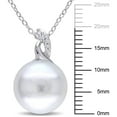 thumbnail image 2 of Everly Women's Cultured Pearl and Diamond and Diamond Sterling Silver Necklace, 2 of 5
